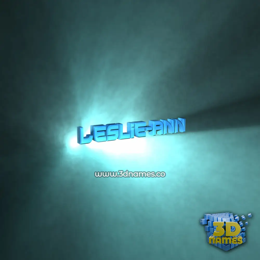 leslie-ann in Light Shine style - 3D name wallpaper