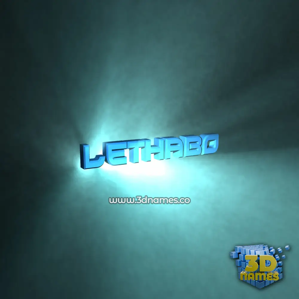 lethabo in Light Shine style - 3D name wallpaper