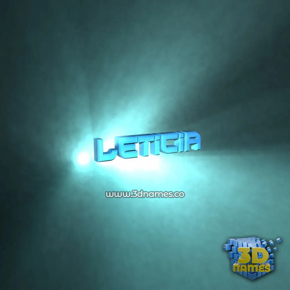 leticia in Light Shine style - 3D name wallpaper