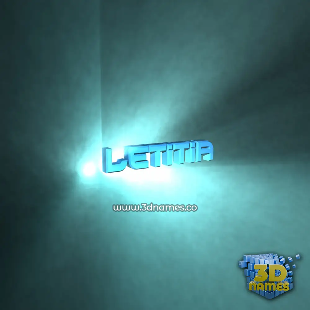 letitia in Light Shine style - 3D name wallpaper