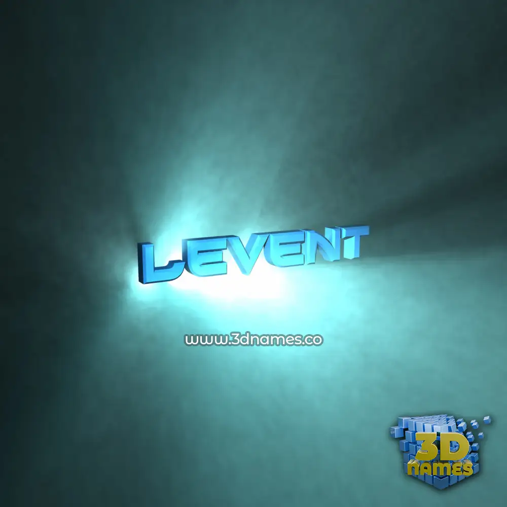 levent in Light Shine style - 3D name wallpaper