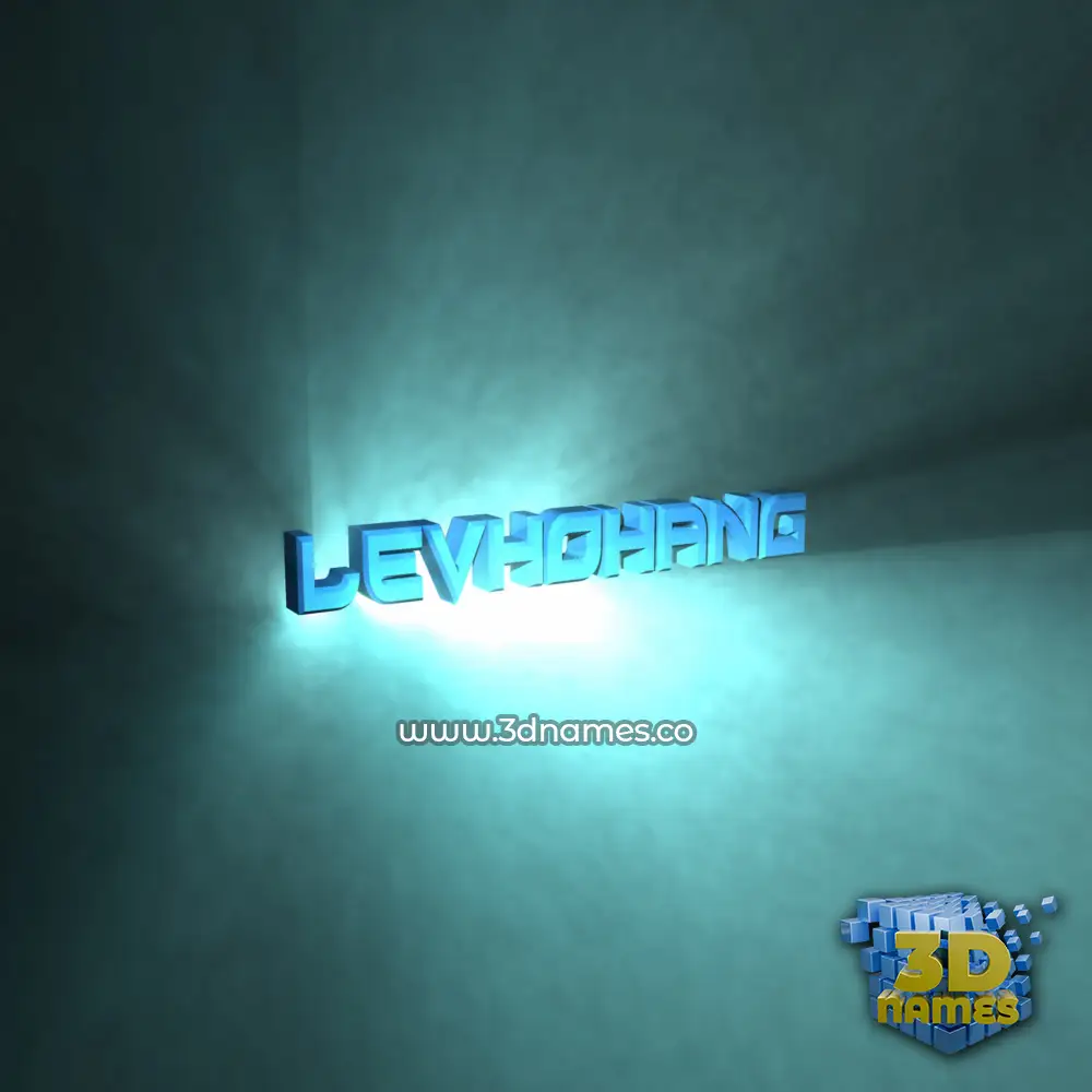 levhohang in Light Shine style - 3D name wallpaper