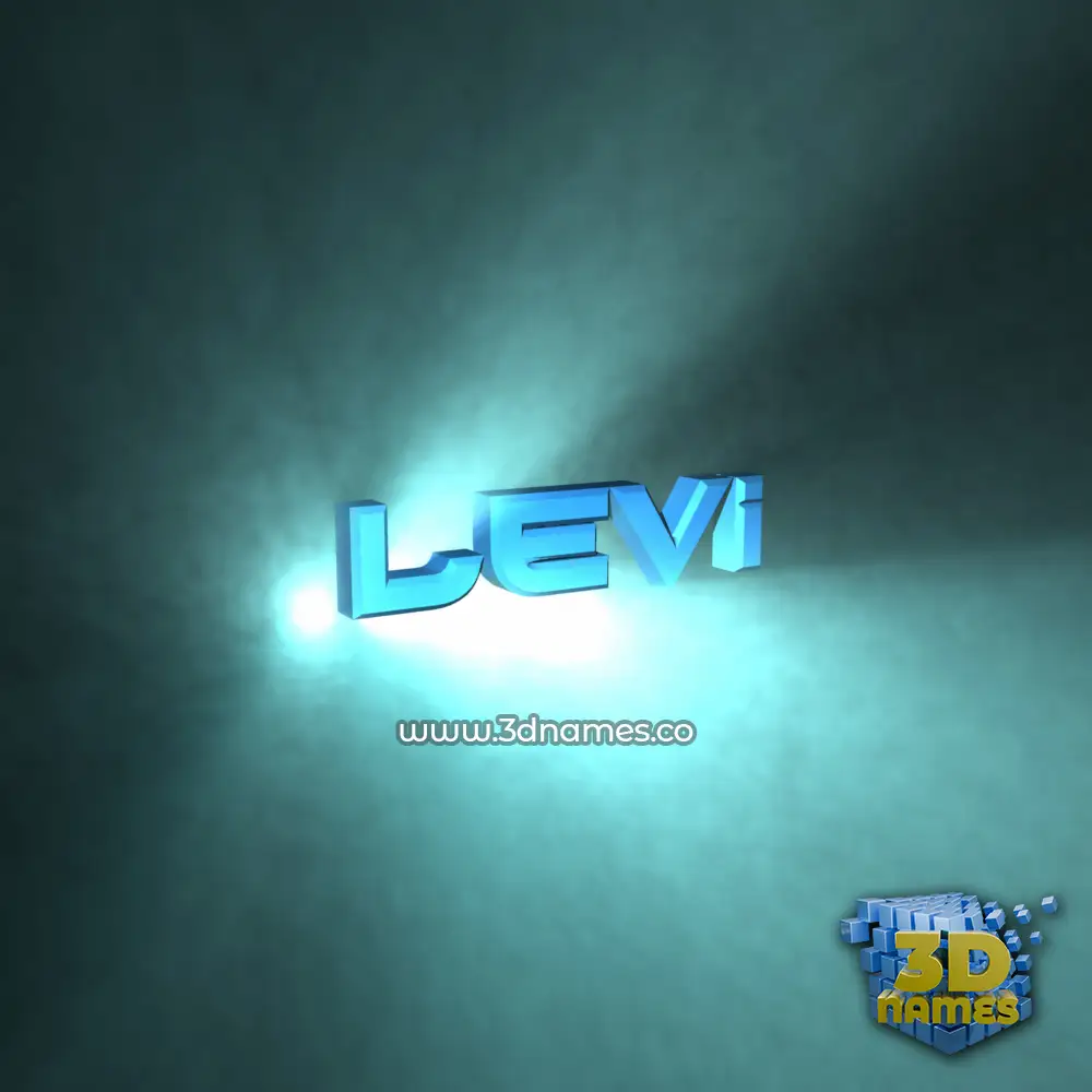 levi in Light Shine style - 3D name wallpaper