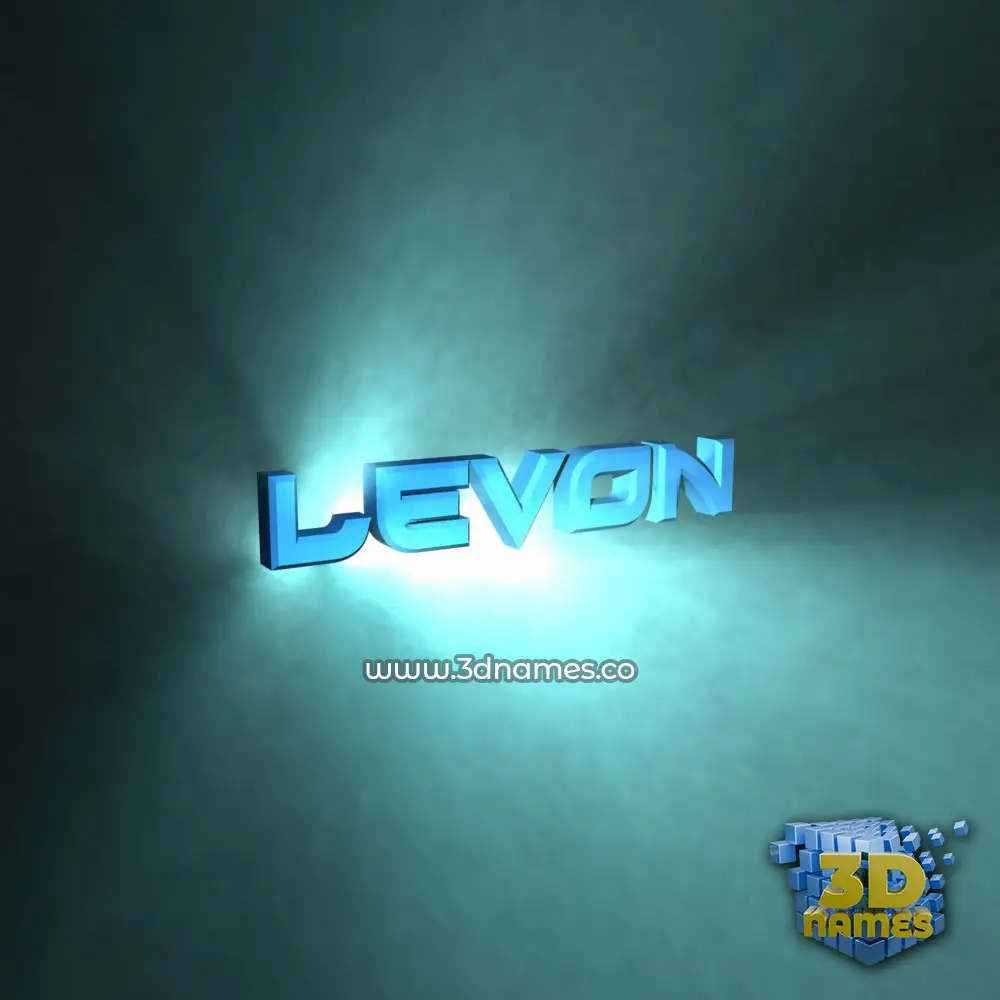 levon in Light Shine style - 3D name wallpaper