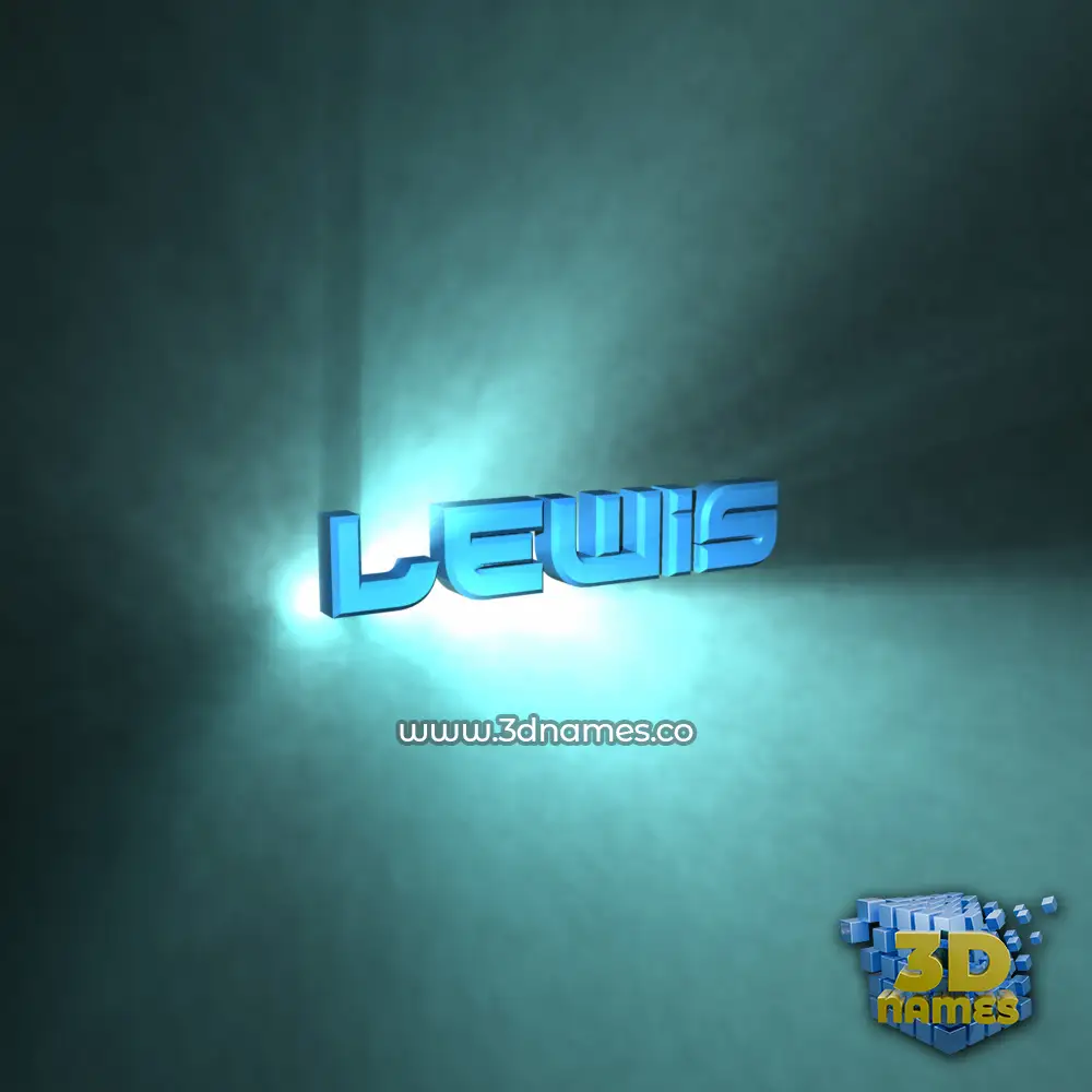 lewis in Light Shine style - 3D name wallpaper