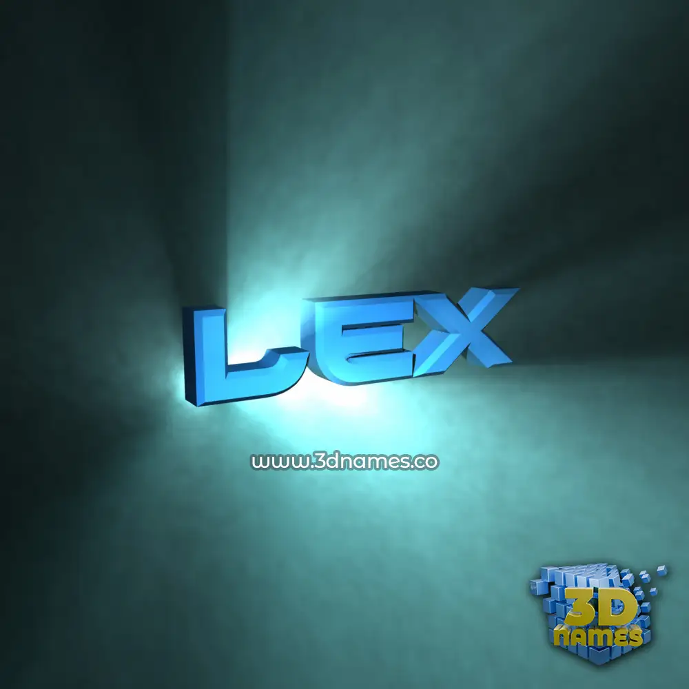 lex in Light Shine style - 3D name wallpaper