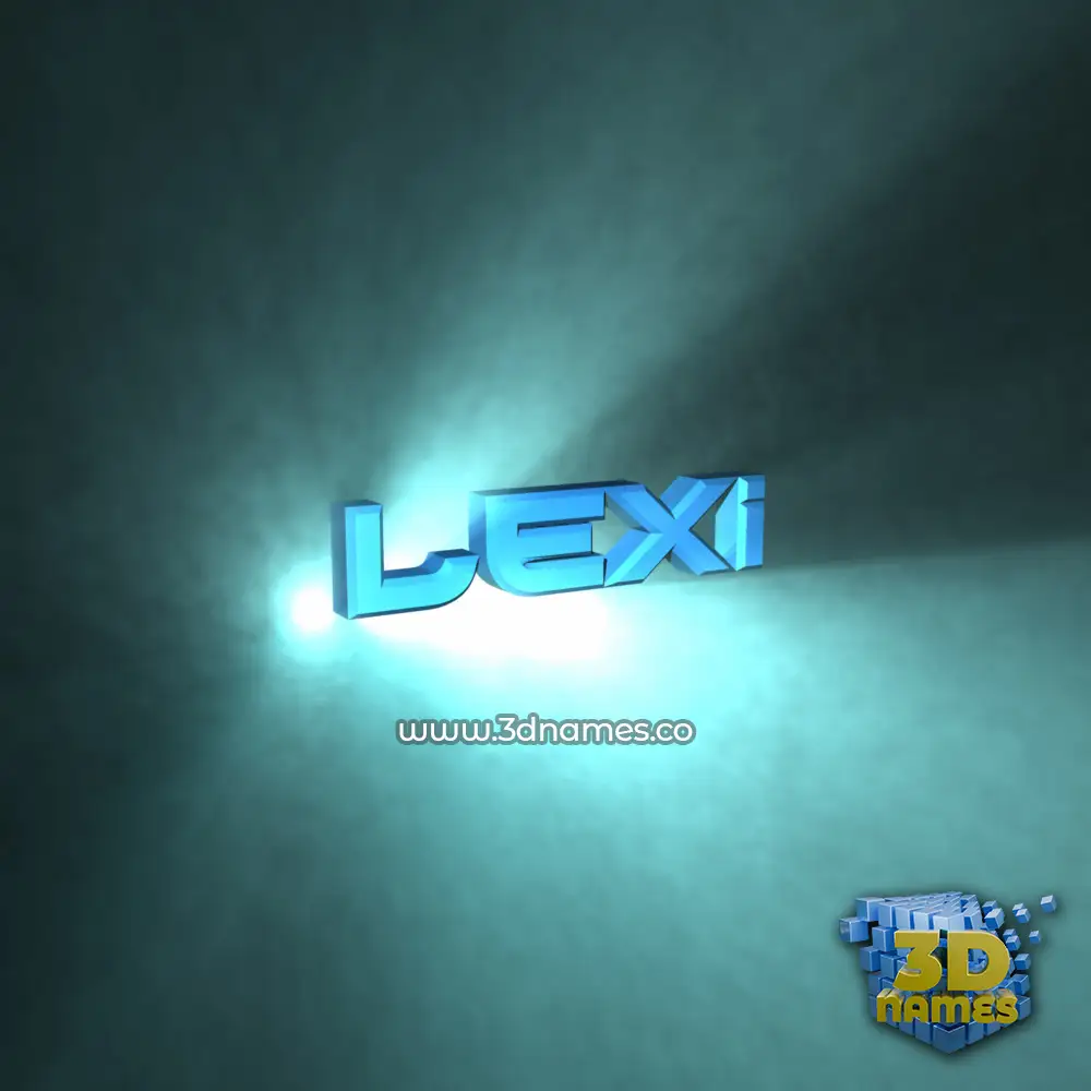 lexi in Light Shine style - 3D name wallpaper