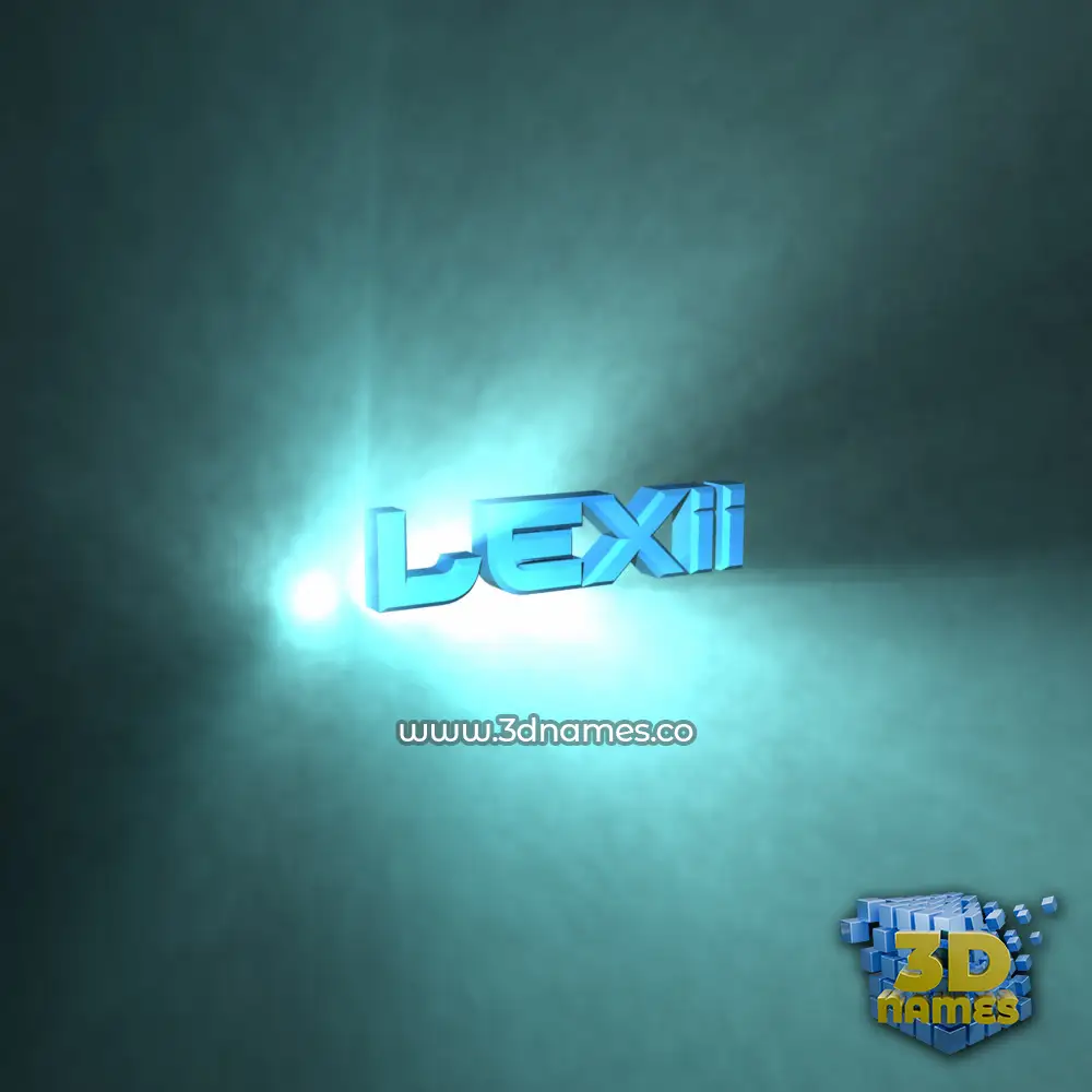 lexii in Light Shine style - 3D name wallpaper
