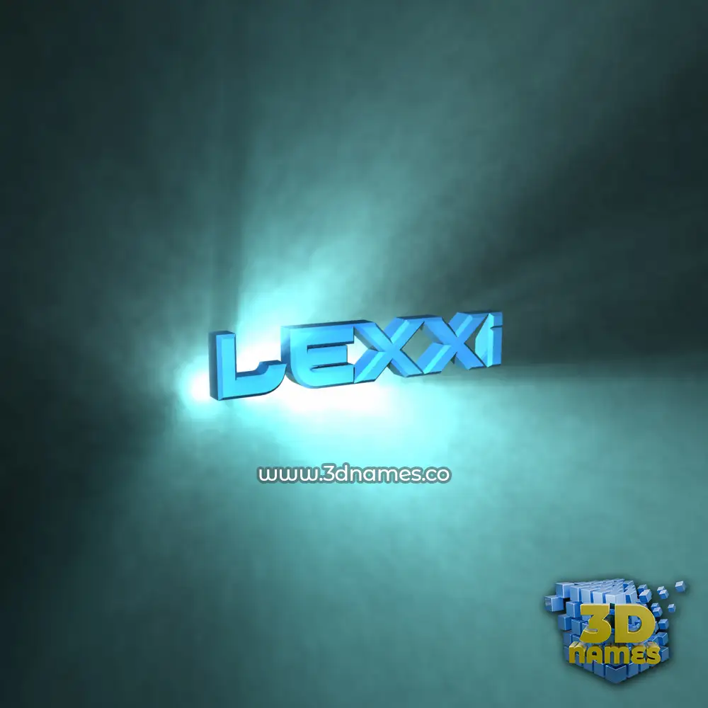 lexxi in Light Shine style - 3D name wallpaper