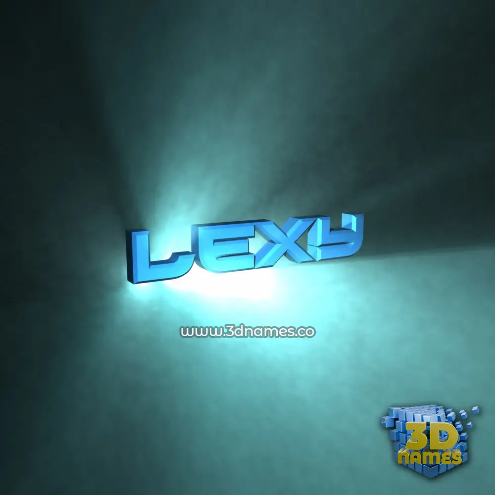 lexy in Light Shine style - 3D name wallpaper