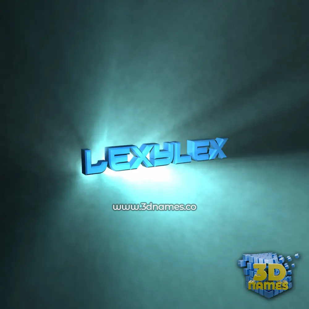 lexylex in Light Shine style - 3D name wallpaper