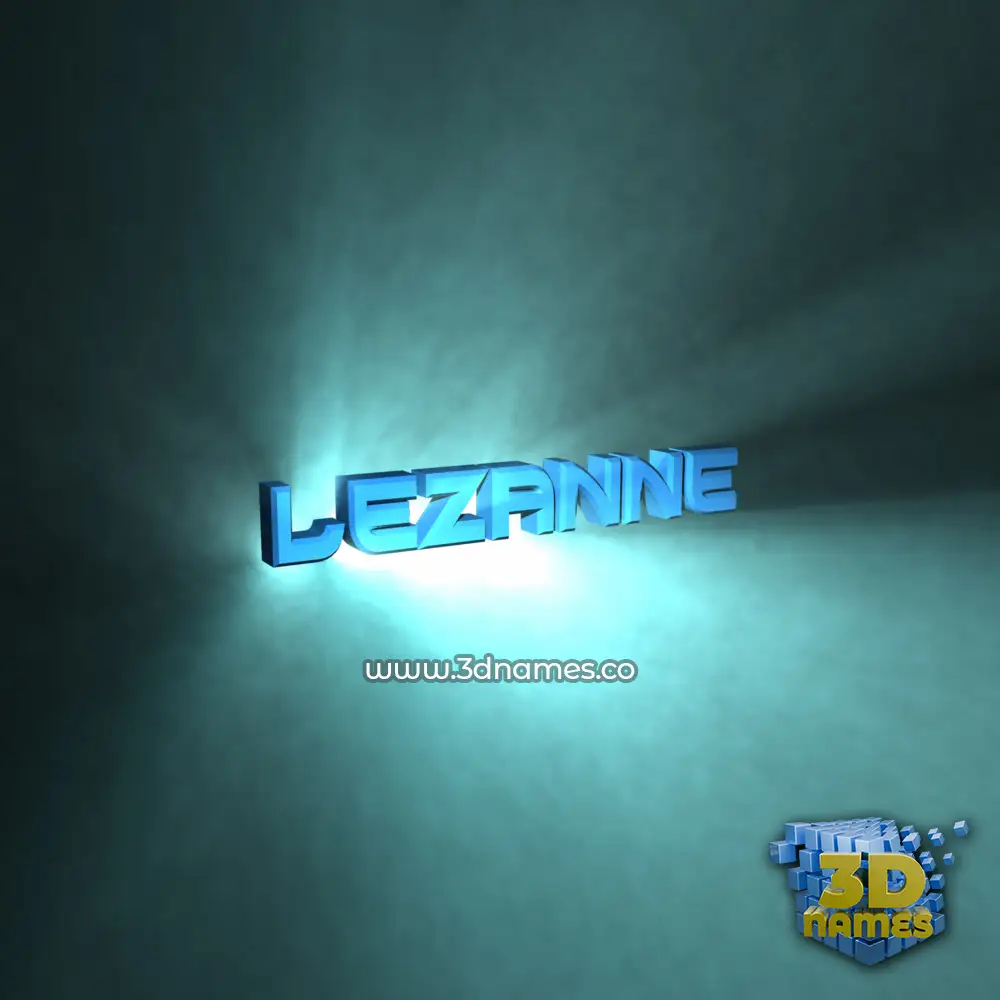lezanne in Light Shine style - 3D name wallpaper