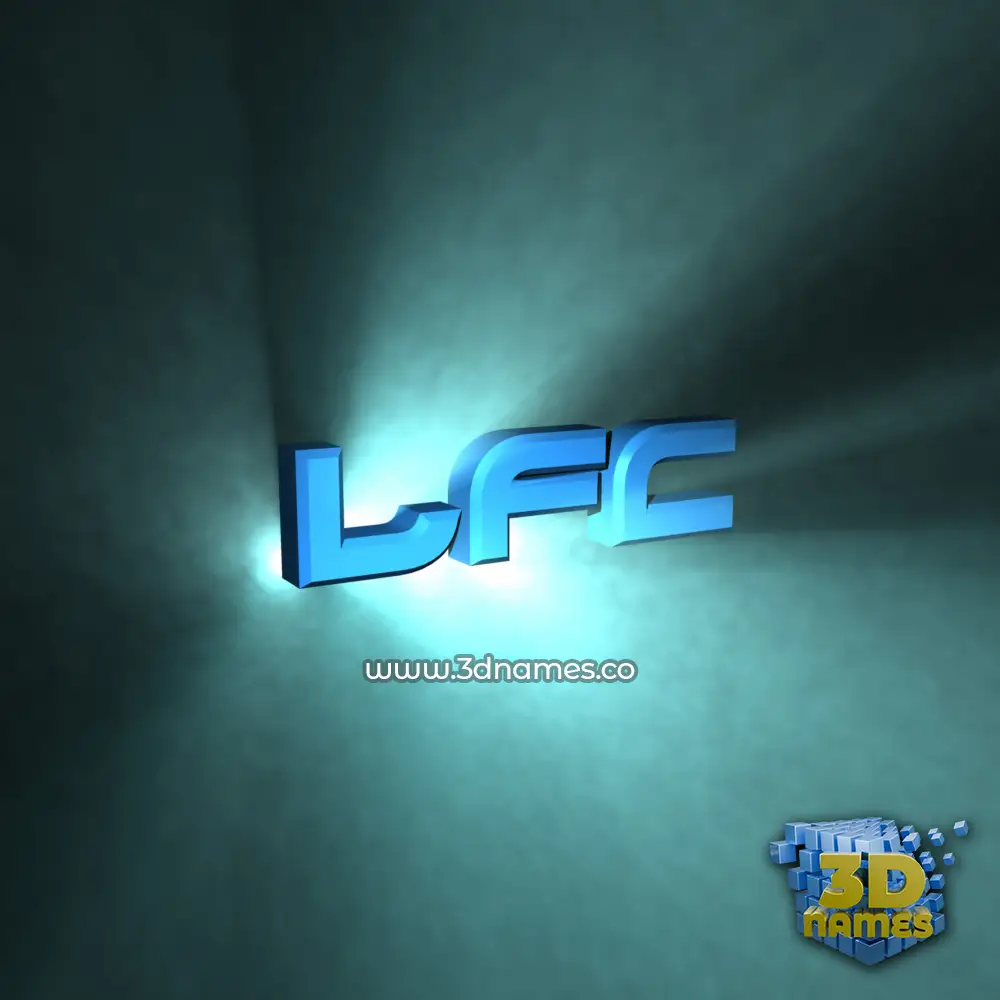lfc in Light Shine style - 3D name wallpaper
