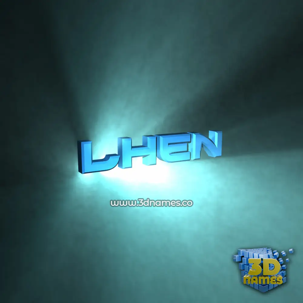 lhen in Light Shine style - 3D name wallpaper