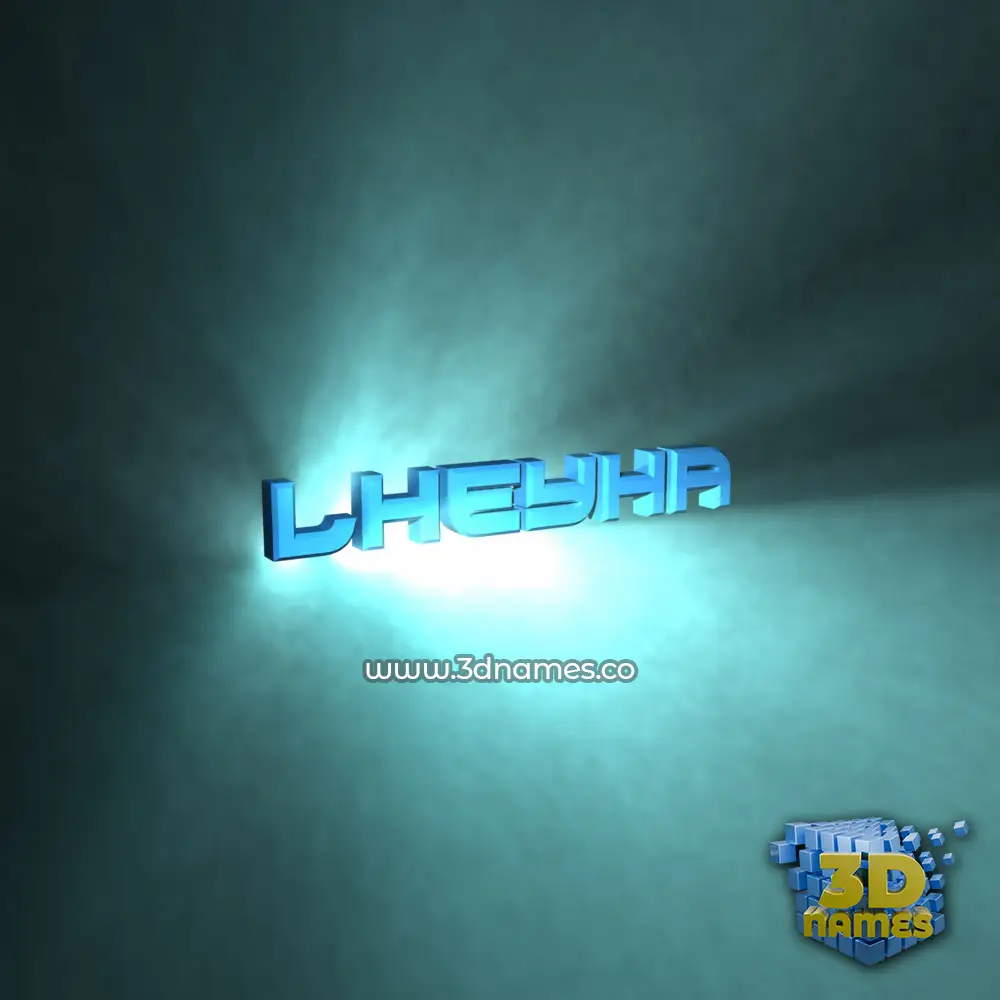 lheyha in Light Shine style - 3D name wallpaper