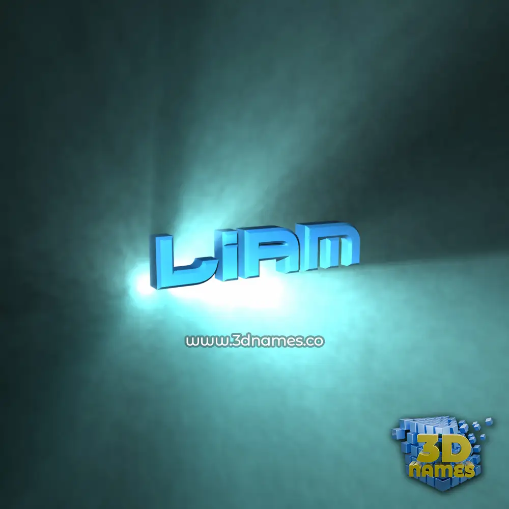 liam in Light Shine style - 3D name wallpaper