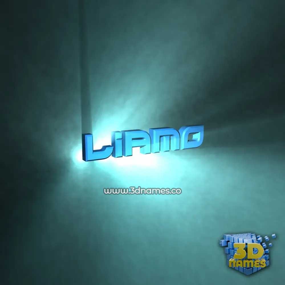 liamo in Light Shine style - 3D name wallpaper
