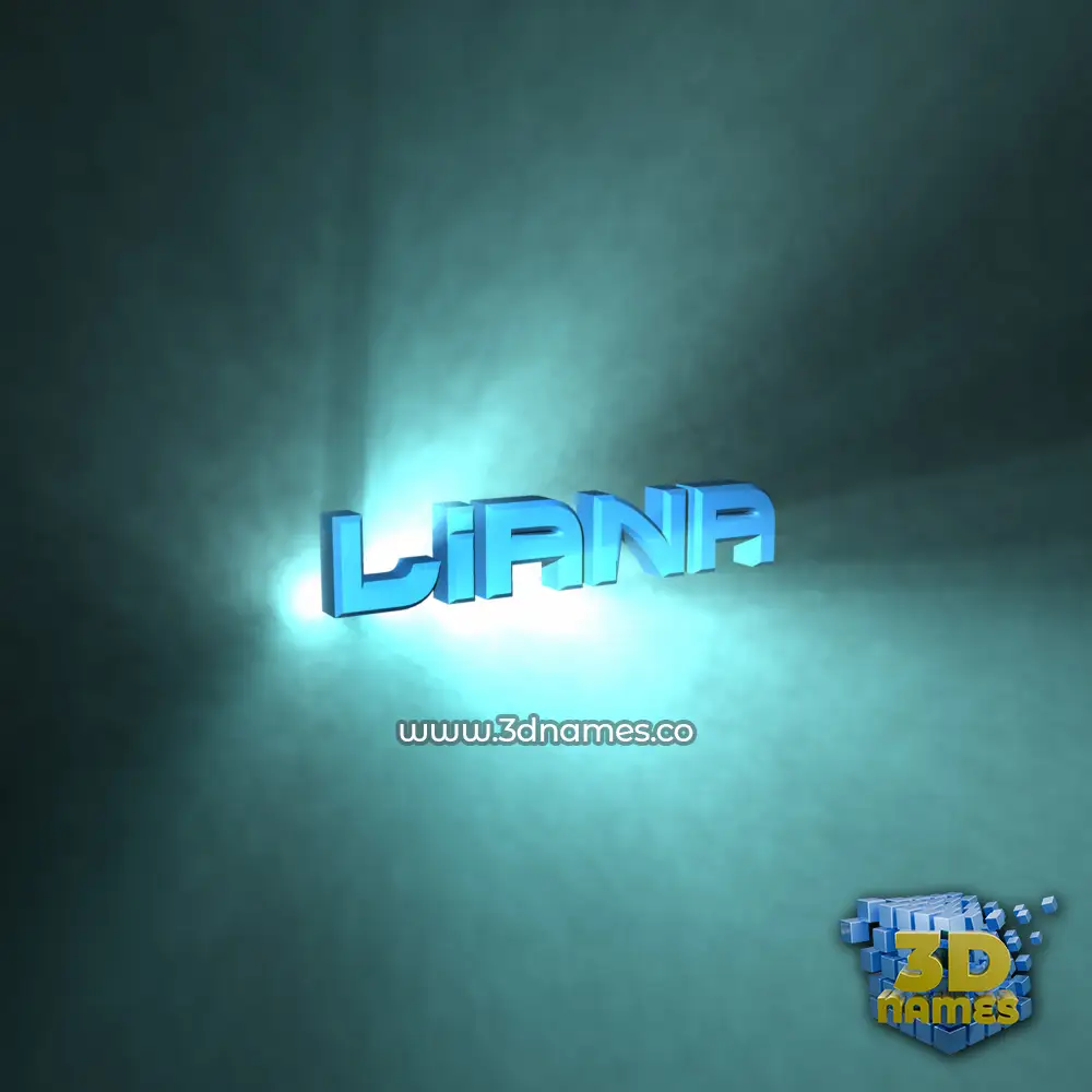 liana in Light Shine style - 3D name wallpaper