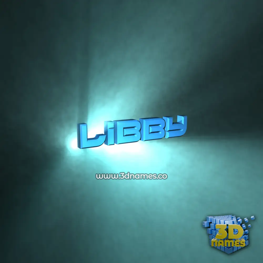 libby in Light Shine style - 3D name wallpaper