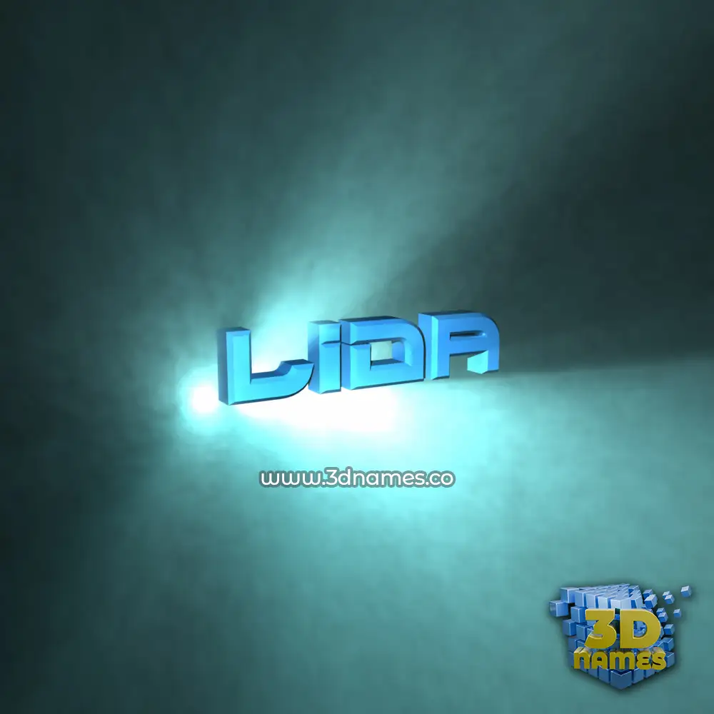 lida in Light Shine style - 3D name wallpaper