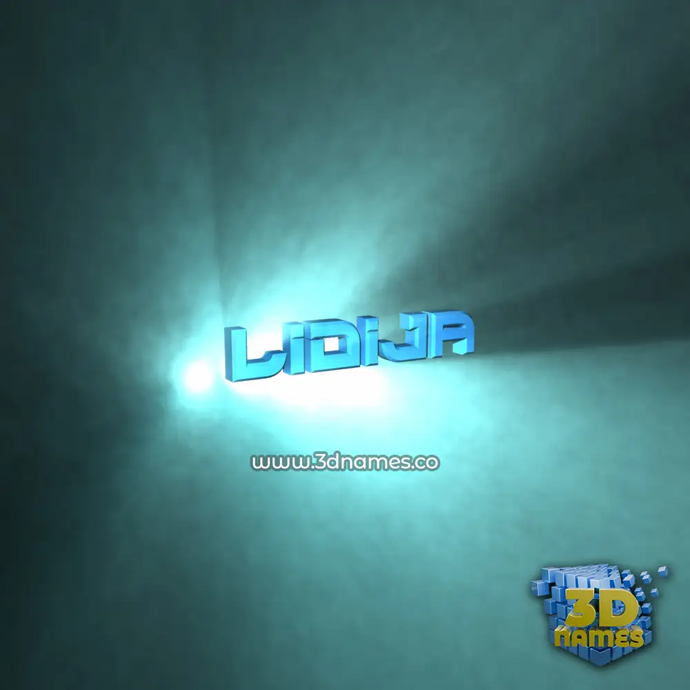 lidija in Light Shine style - 3D name wallpaper