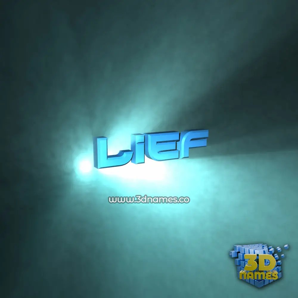 lief in Light Shine style - 3D name wallpaper