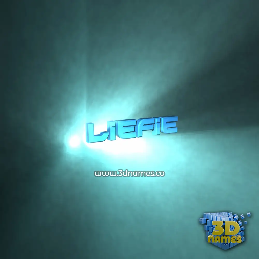 liefie in Light Shine style - 3D name wallpaper