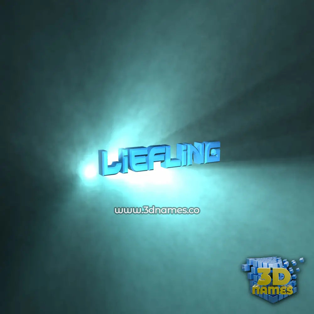 liefling in Light Shine style - 3D name wallpaper