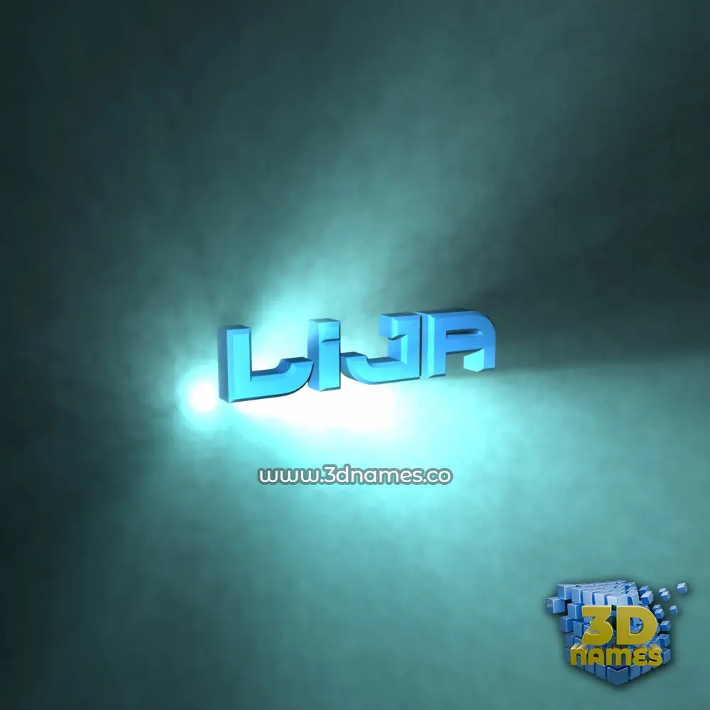lija in Light Shine style - 3D name wallpaper