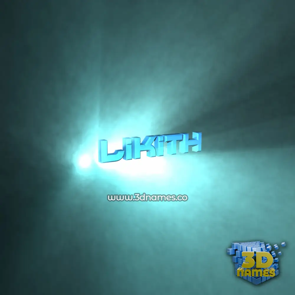 likith in Light Shine style - 3D name wallpaper