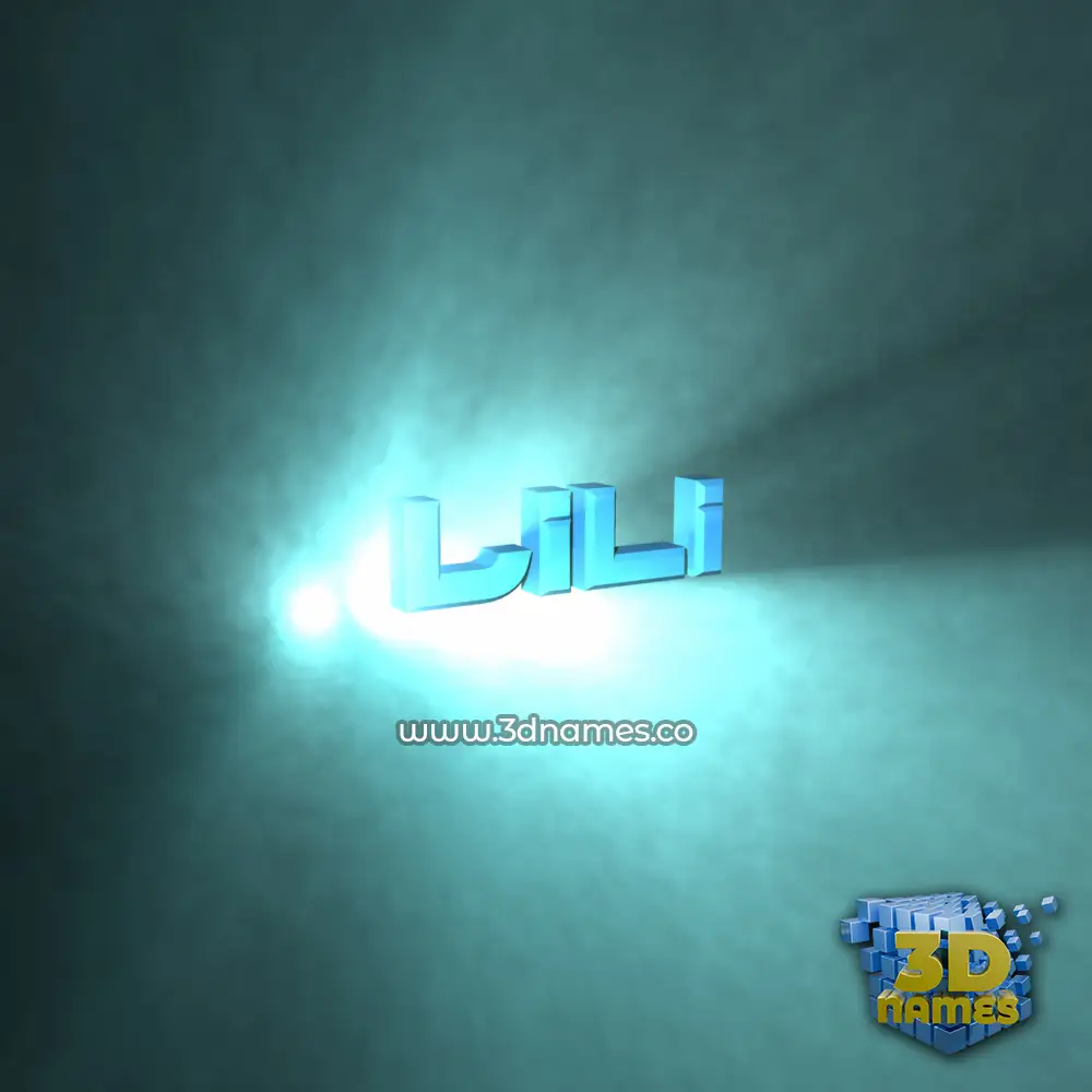 lili in Light Shine style - 3D name wallpaper