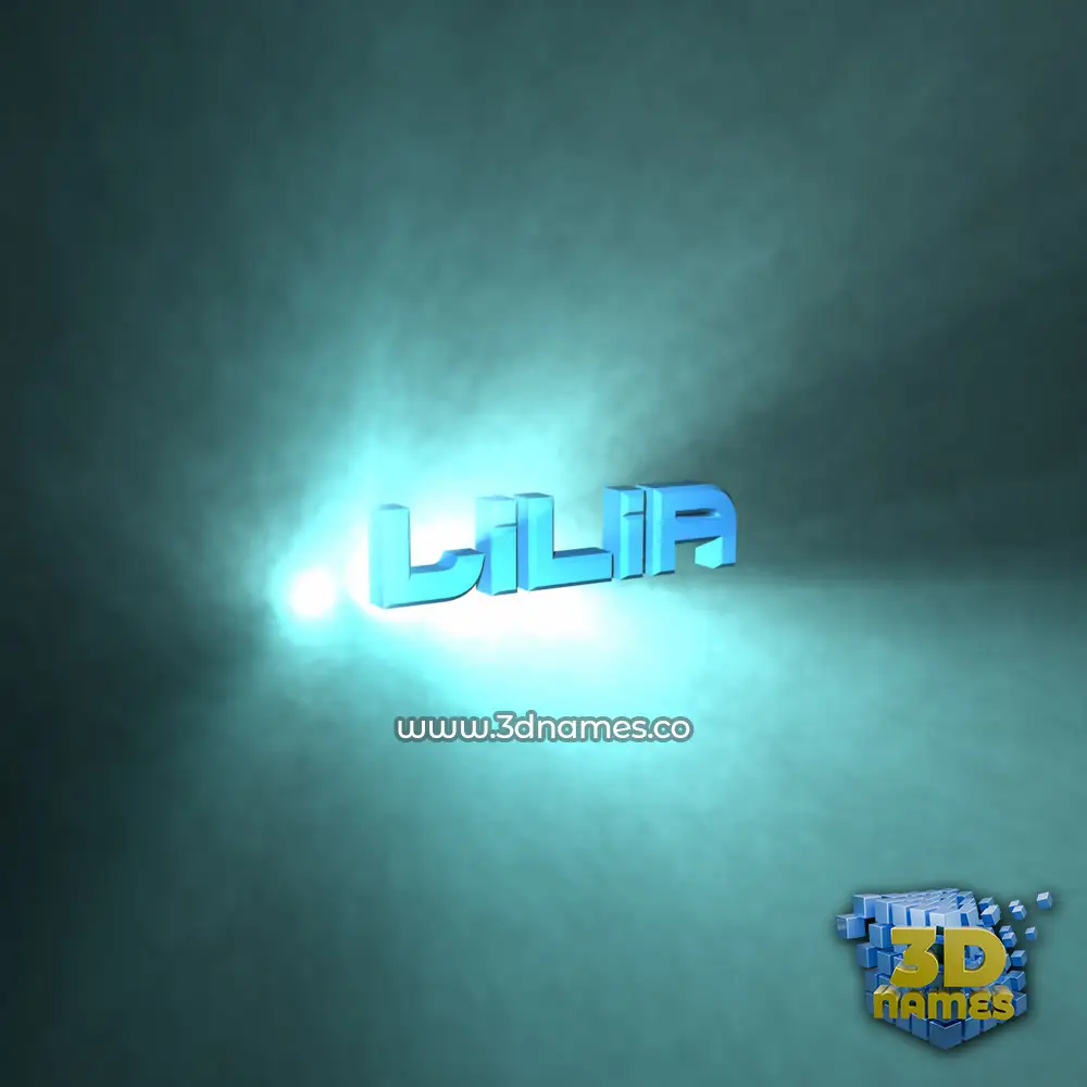 lilia in Light Shine style - 3D name wallpaper