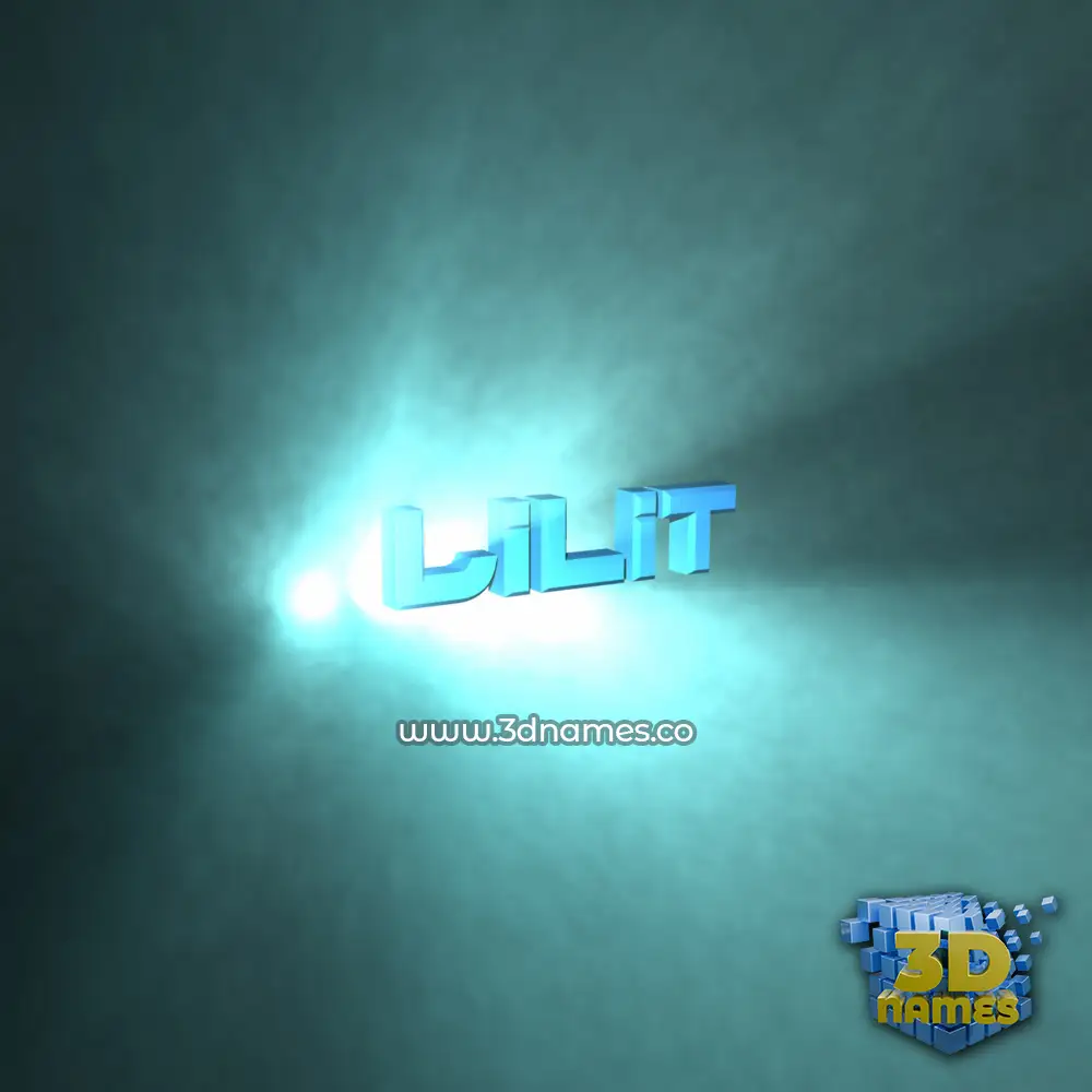 lilit in Light Shine style - 3D name wallpaper