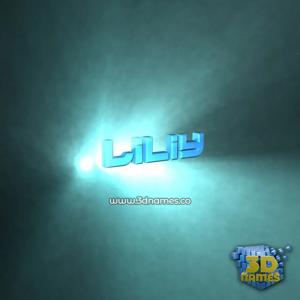 liliy in Light Shine style - 3D name wallpaper