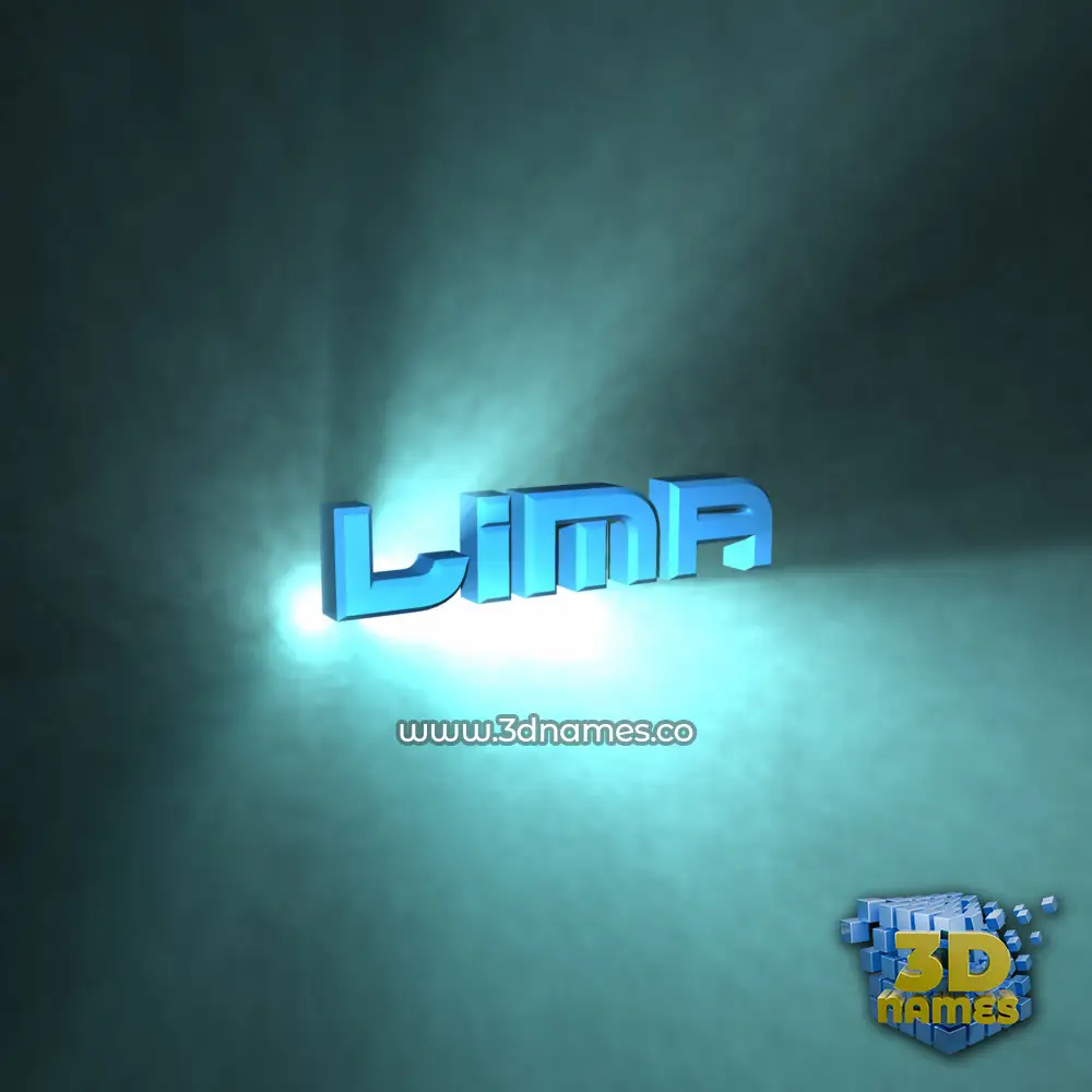 lima in Light Shine style - 3D name wallpaper
