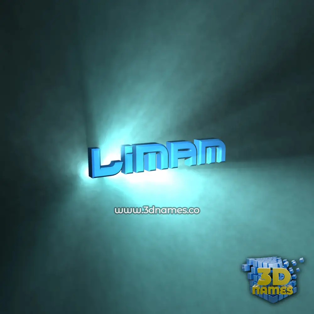 limam in Light Shine style - 3D name wallpaper