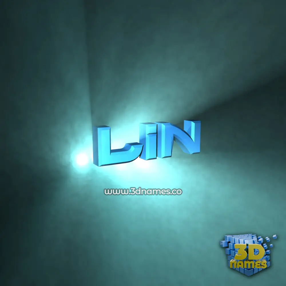 lin in Light Shine style - 3D name wallpaper