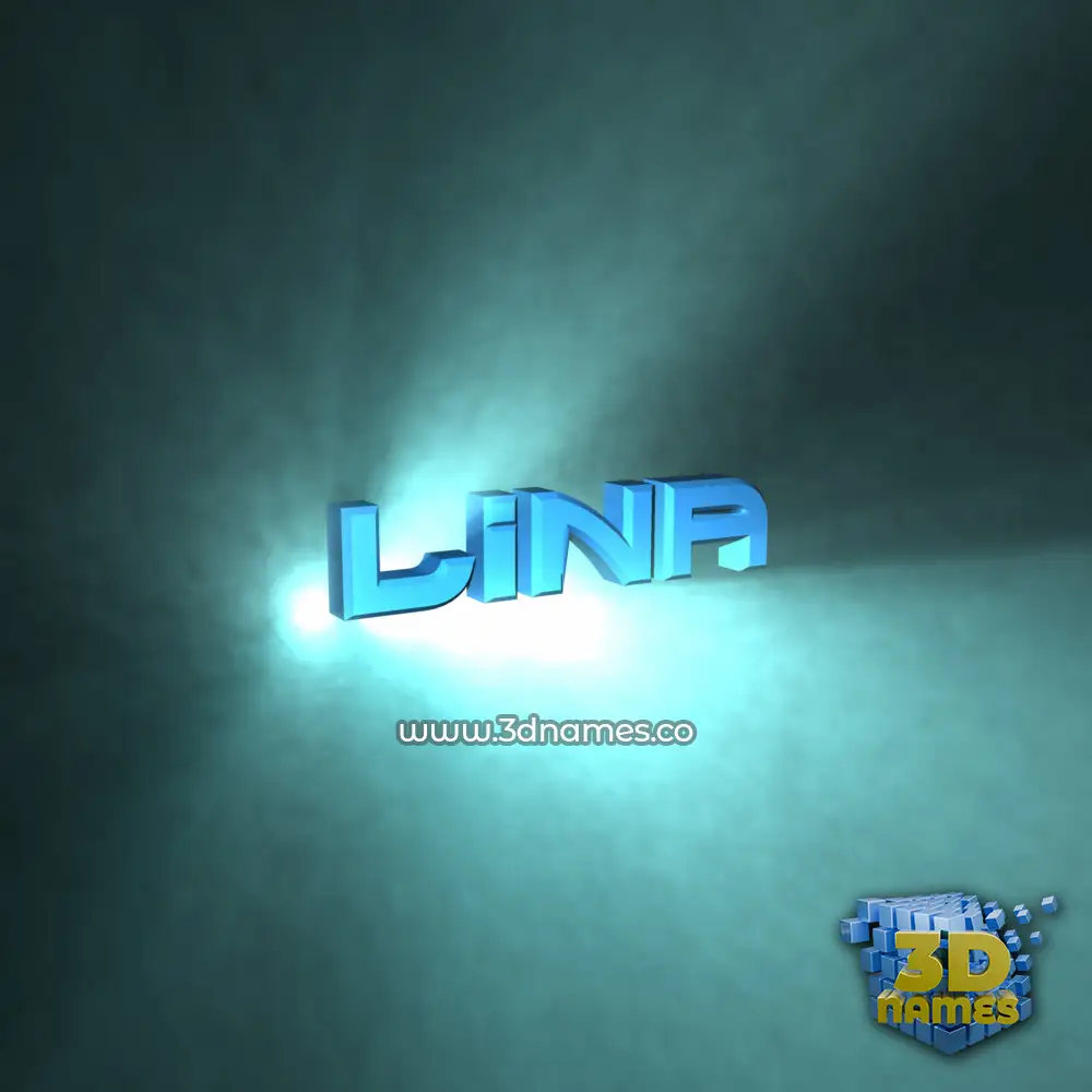 lina in Light Shine style - 3D name wallpaper