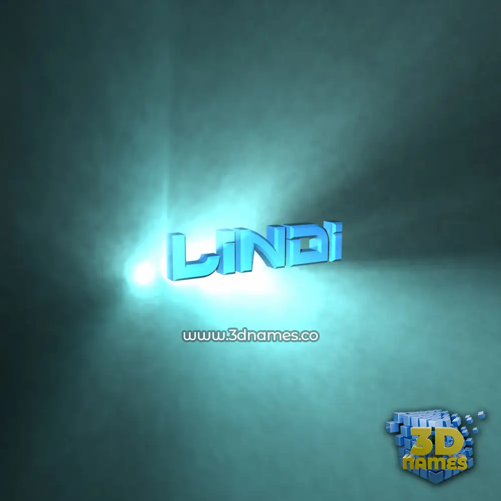 lindi in Light Shine style - 3D name wallpaper