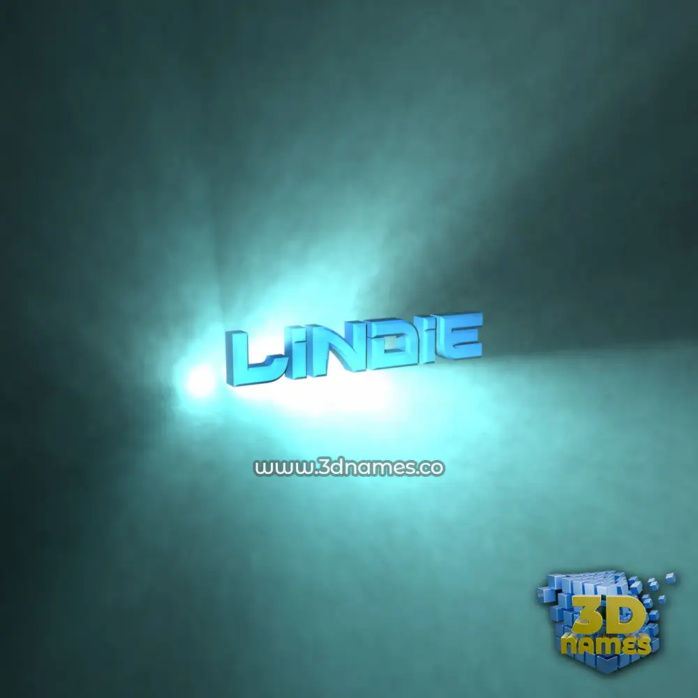 lindie in Light Shine style - 3D name wallpaper