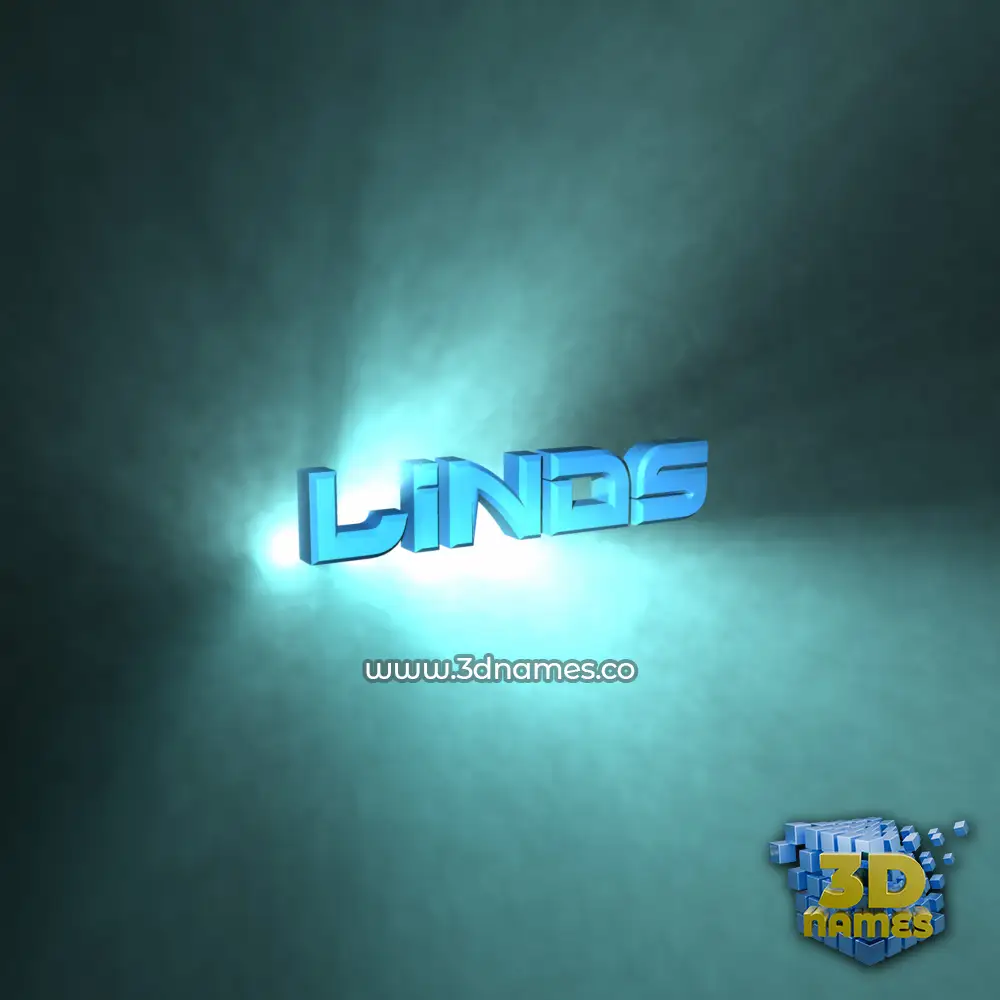 linds in Light Shine style - 3D name wallpaper
