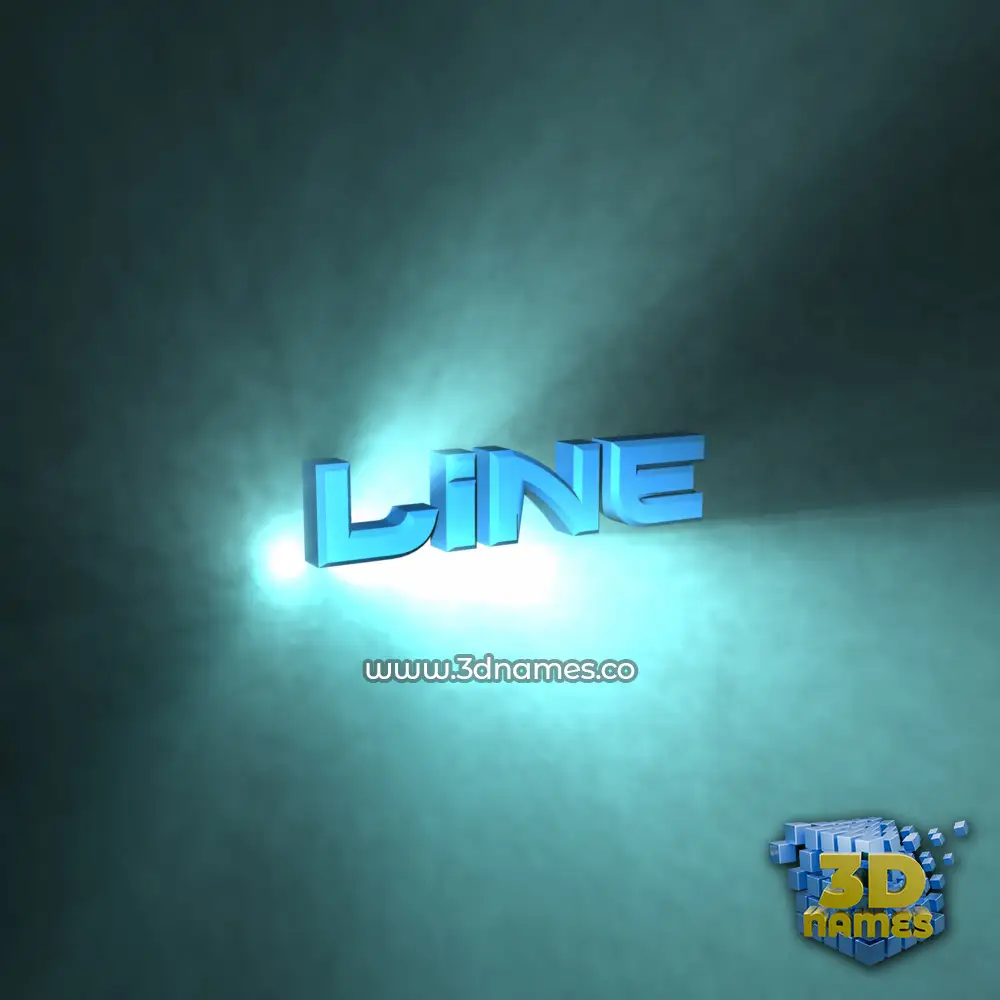 line in Light Shine style - 3D name wallpaper