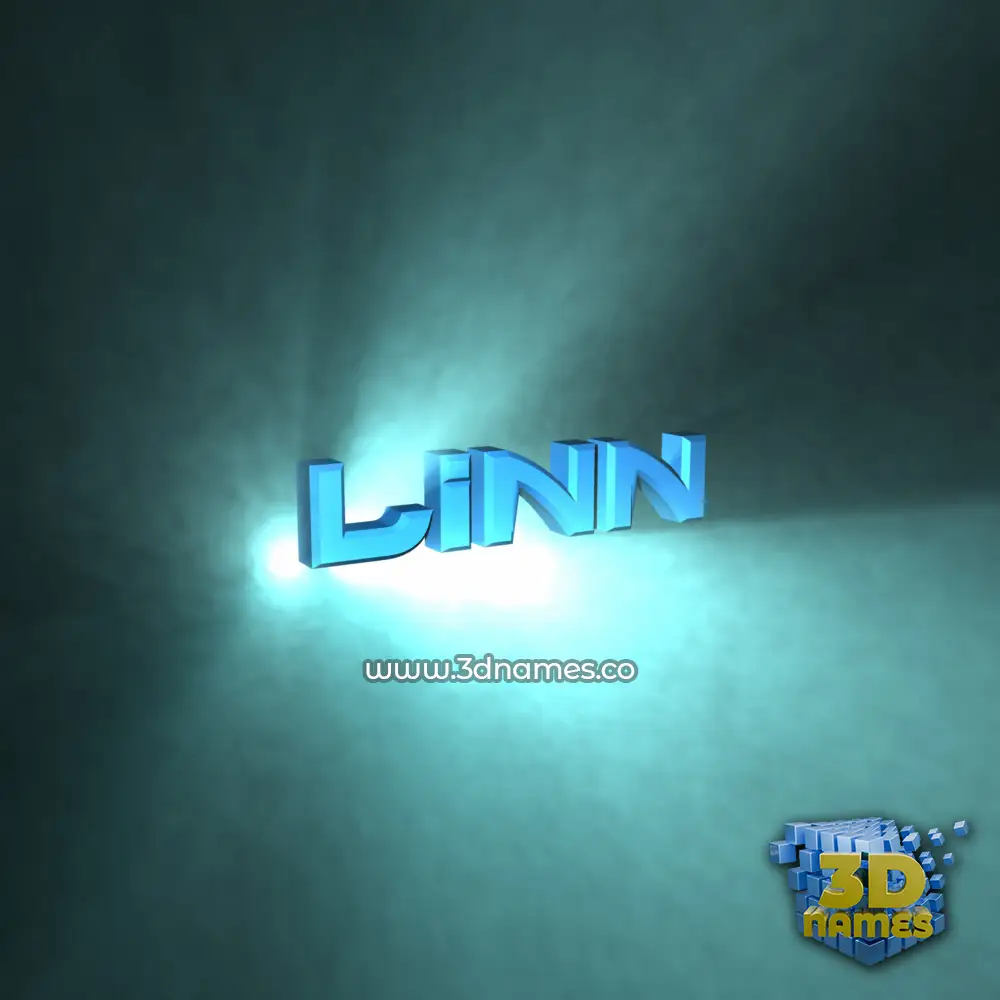 linn in Light Shine style - 3D name wallpaper