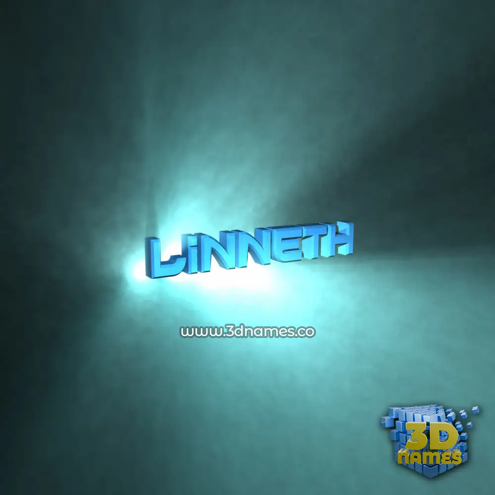 linneth in Light Shine style - 3D name wallpaper