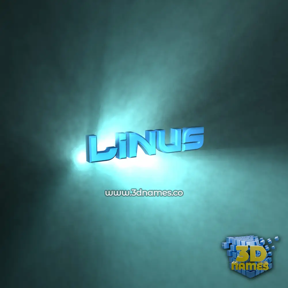 linus in Light Shine style - 3D name wallpaper