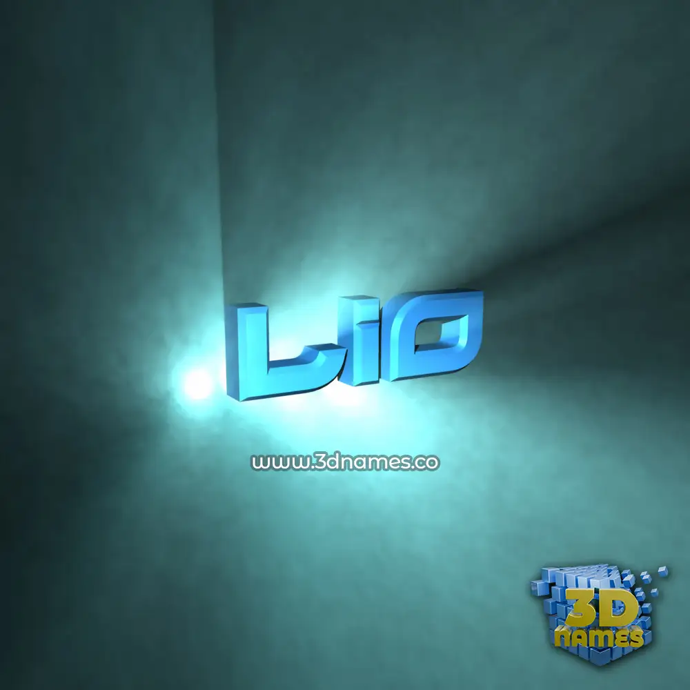 lio in Light Shine style - 3D name wallpaper