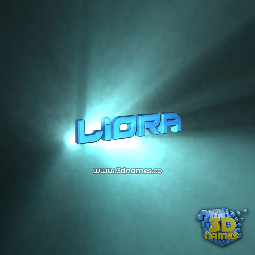 liora in Light Shine style - 3D name wallpaper