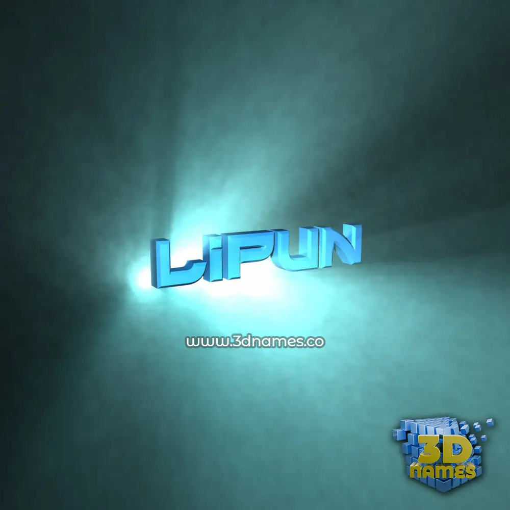 lipun in Light Shine style - 3D name wallpaper