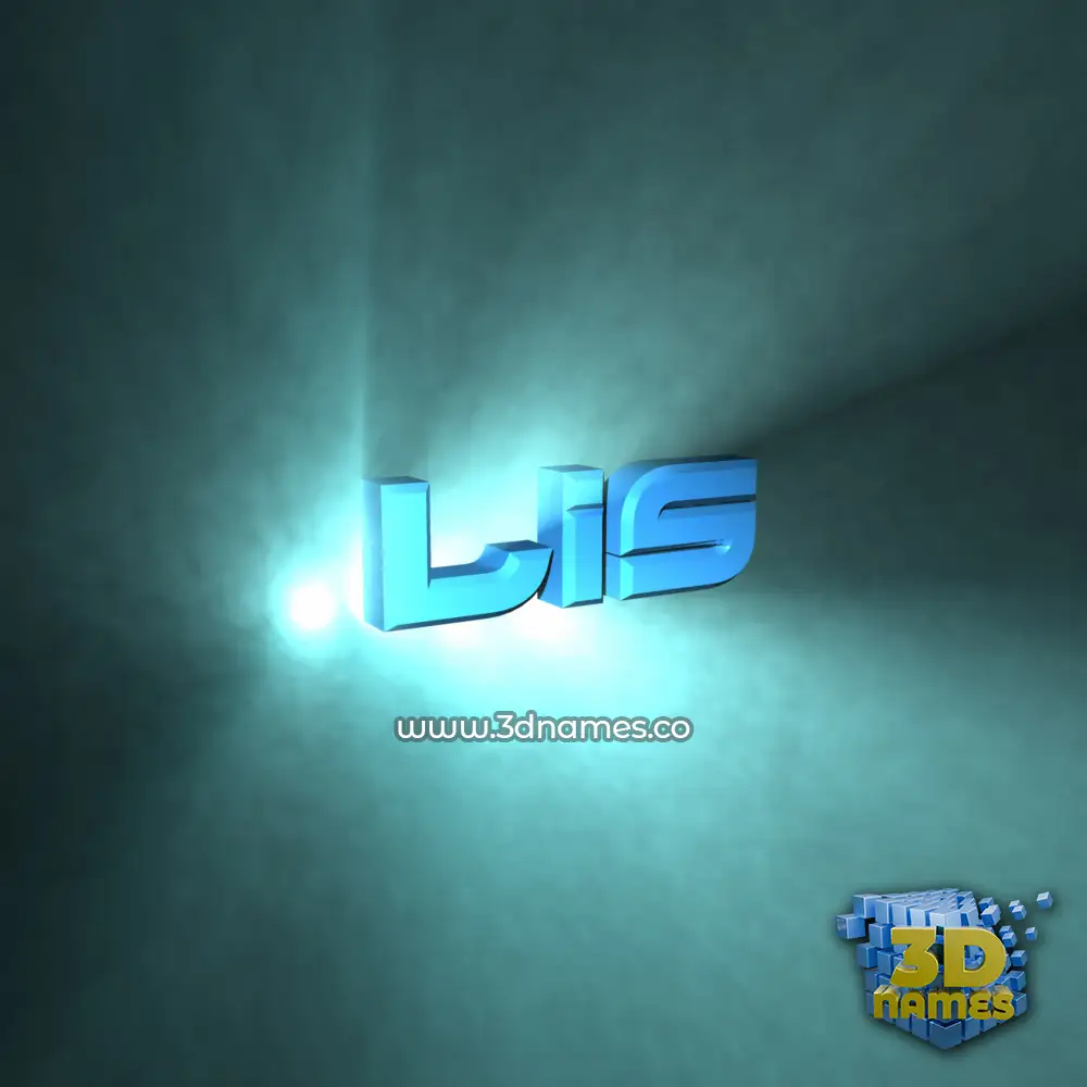 lis in Light Shine style - 3D name wallpaper
