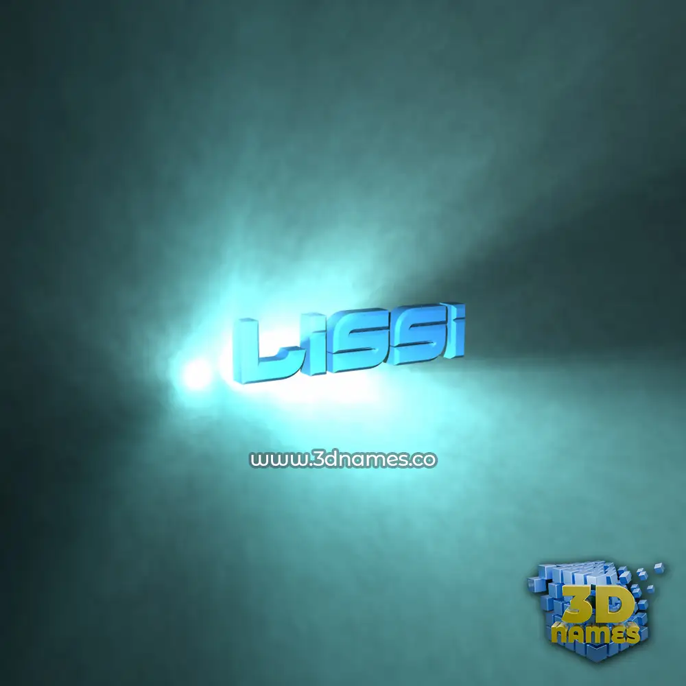 lissi in Light Shine style - 3D name wallpaper
